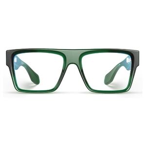 Square Full Rim Blue Light Blocking Glasses Eyewear Green Frame